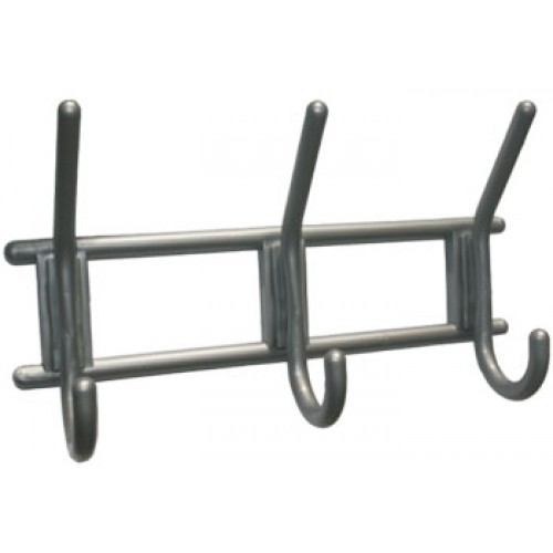 3-х крючковая вешалка снежно-белая, пласт. (25)