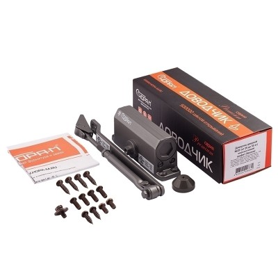 Доводчик Нора-М №2S (до 50кг) графит/бронза морозостойкий