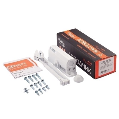 Доводчик НОРА-М №2s F (до 50кг) (белый) морозостойкий