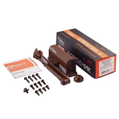 Доводчик НОРА-М №2s F (до 50кг) (коричневый) морозостойкий