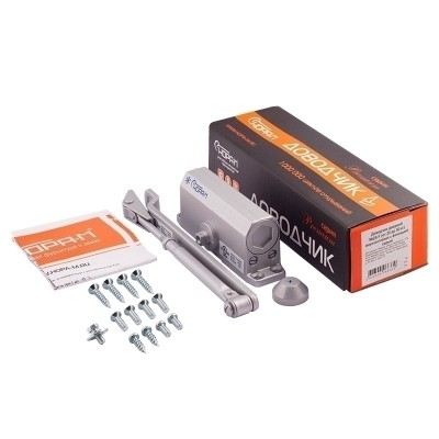 Доводчик НОРА-М №2s F (до 50кг) (серебро) морозостойкий