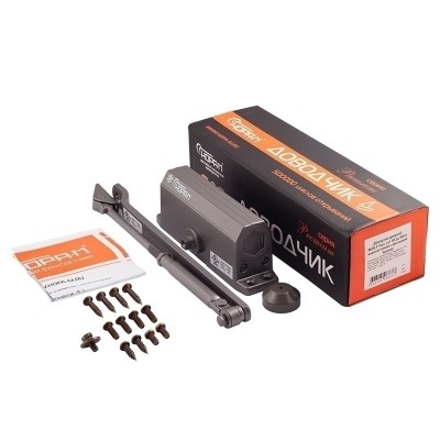 Доводчик НОРА-М №3s F (до 80кг) (графит) морозостойкий