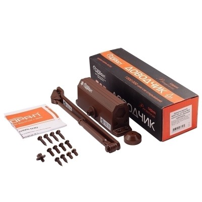 Доводчик НОРА-М №3s F (до 80кг) (коричневый) морозостойкий