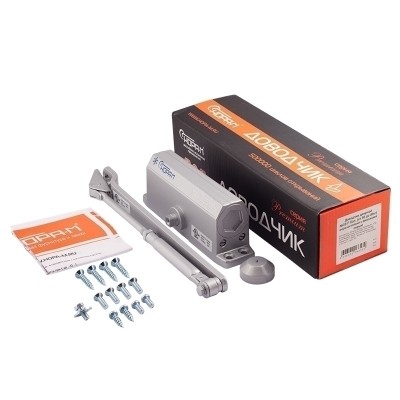 Доводчик НОРА-М №3s F (до 80кг) (серебро) морозостойкий