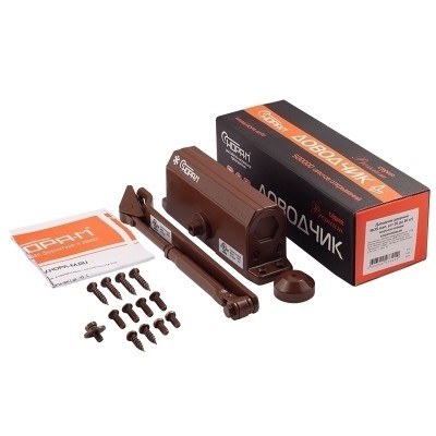 Доводчик Нора-М №3S малый (до 80 кг) коричневый морозостойкий