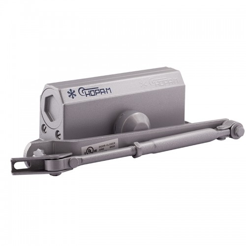 Доводчик Нора-М №3S малый (до 80 кг) серый морозостойкий