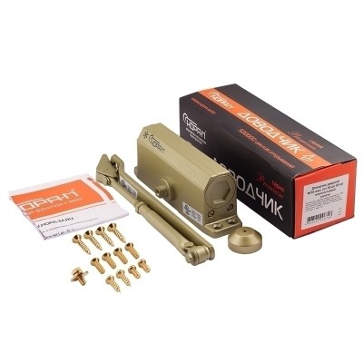 Доводчик Нора-М №3S малый (до 80 кг) золото морозостойкий