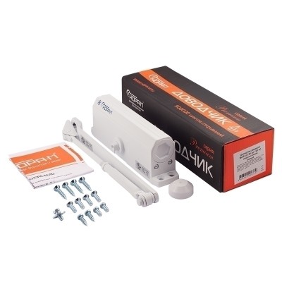 Доводчик Нора-М №4S (до 120 кг) белый морозостойкий