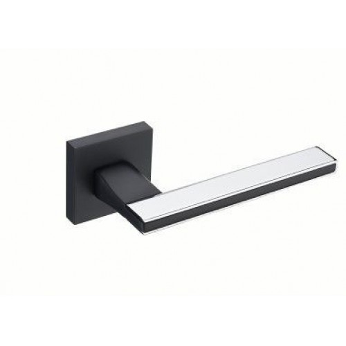 Дверная ручка Fantom "Ирма" матовый черный/хром блестящий FM 104-50 MB/CP 