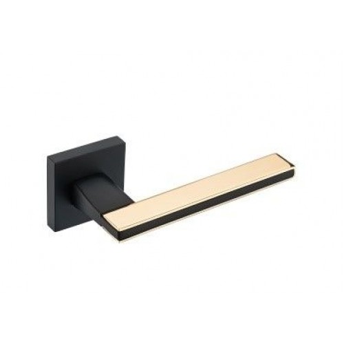 Дверная ручка Fantom "Ирма" матовый черный/золото блестящее FM 104-50 MB/22K Gold