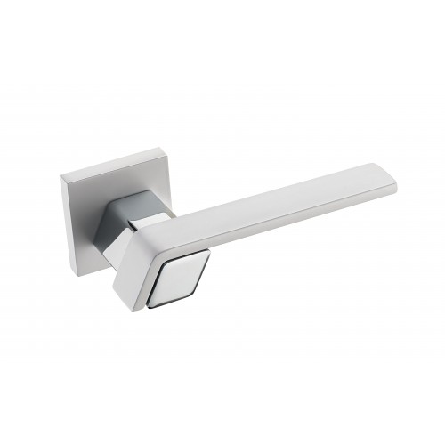Дверная ручка Fantom "Симона" матовый белый/хром блестящий FM 102-50 MWH/CP  