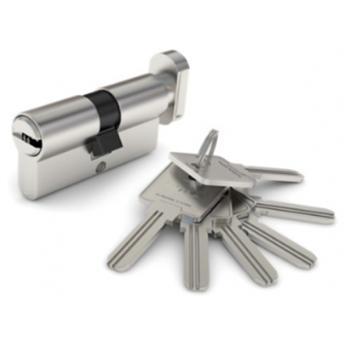Евроцилиндр с вертушкой DORMA CBR-1 100 (50*50В) никель SN