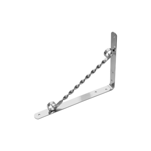 Кронштейн фигурный Домарт 300*225 (хром)