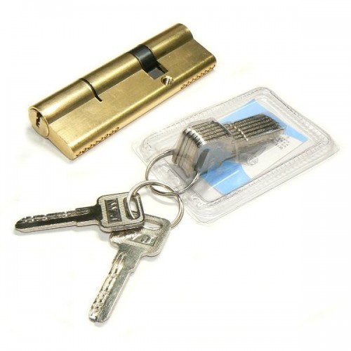 Механизм цилиндровый "Евродверь" 70мм (30х40) 2+6кл (Латунь)