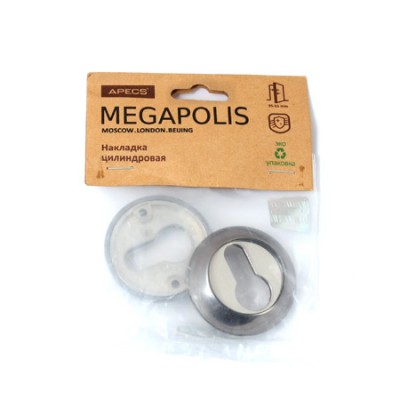 Накладки на цилиндр Megapolis DP-C-08-BN