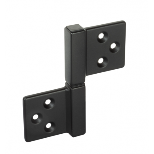 Петля дверная универсальная без врезки RUSH QE 8538 BLACK (Черная)