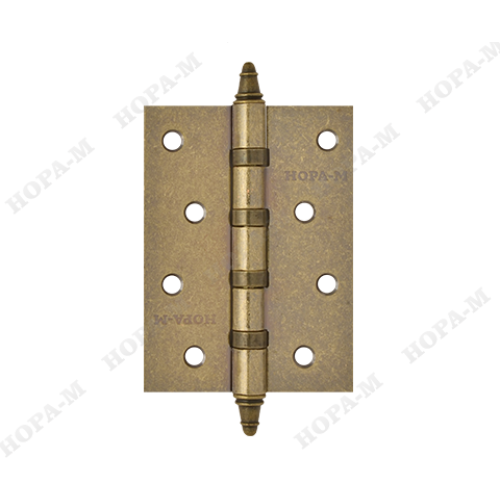 Петля унив. сталь 4"-4ВВ (застар.бронза) с кол.