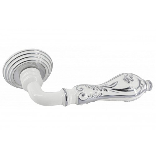 Ручка ADDEN BAU PALAZZO V201 ENAMEL/CHROME (белая эмаль/хром)