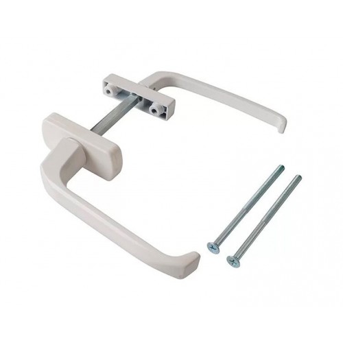 Ручка на пластиковую дверь (Белая) двухсторонняя АССИМЕТРИЧНАЯ																