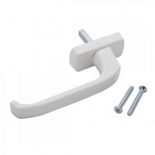 Ручка завертка металл. овал. с винт. ЛУНА(НОРРЕ) 38мм белая