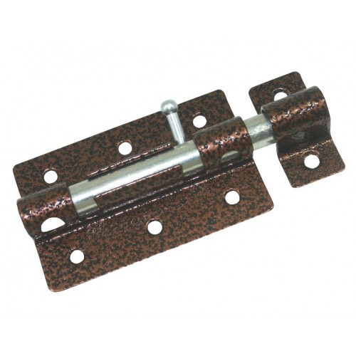 Задвижка дверная Кунгур ЗД-08 пол.медь(100мм) (20)