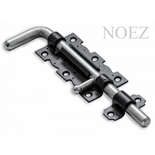 Задвижка дверная НОЭЗ ЗД-110-Гб-SL черный матовый/цинк