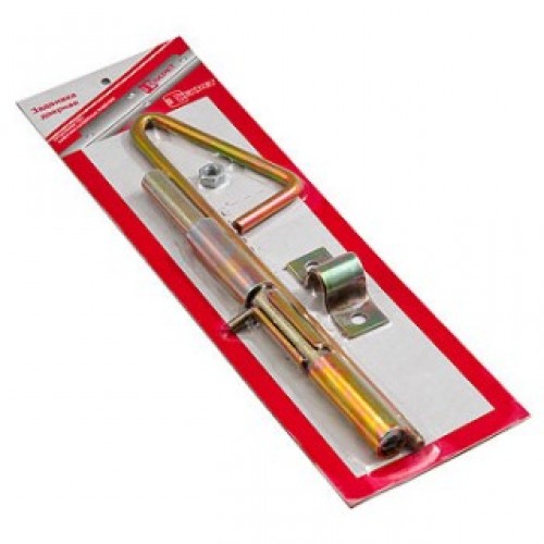 Задвижка СЕКРЕТ-КИРОВ ЗД-09 гаражная под сварку прямой ригель с тягой Ф14 (скин-упак.)