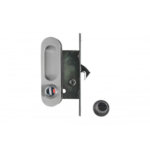 замок для раздв. дверей A-К01/02-V2НН (с фиксатором) никель