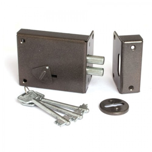 Замок накладной Могилев-ЗН4СМ-1-01 (корич.) прав.распродажа