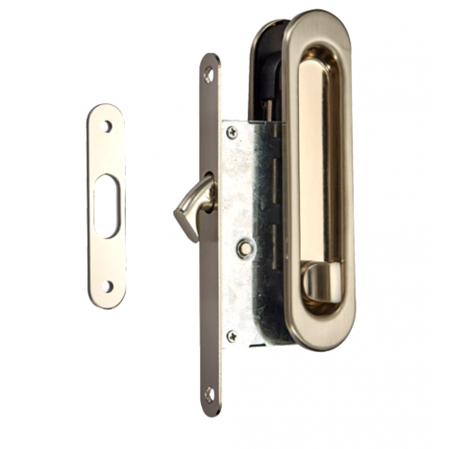 ЗАМОК-ручка для раздв. дверей овал (мат.никель) SDL-05SN