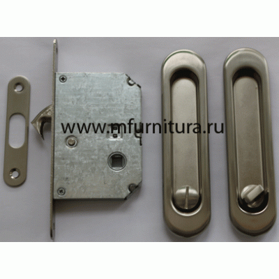 ЗАМОК-ручка для раздв. дверей овал (мат.никель) SDL-05SN