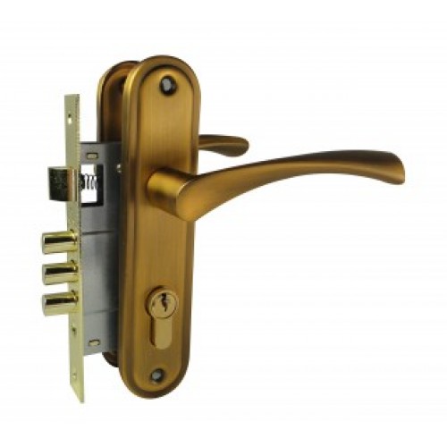 Замок врезной БУЛАТ ЗВ 4-3.60.03.11 Номос золотая бронза