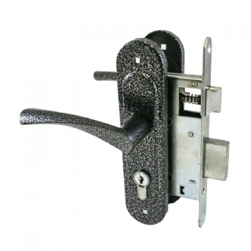 Замок врезной с/руч ПТИМАШ ЗВ4-3.07 серебро