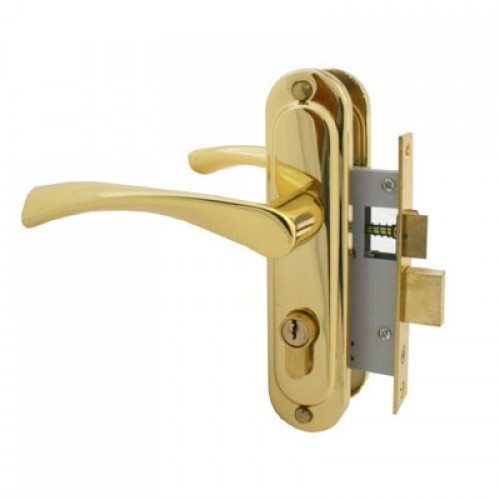 Замок врезной с/руч.Стандарт 103/50 GP латунь