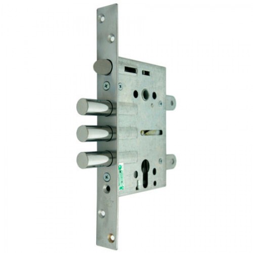 Замок врезной тяж.Крит ЗВ-7РМ-006-Хп торц.защелки, б/о, без ЦМ, м/о 85мм, арт.00035  