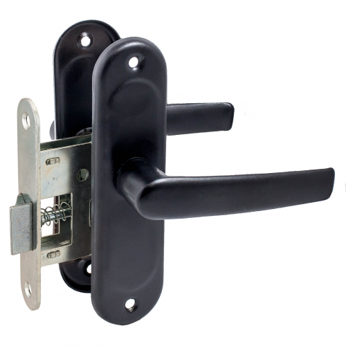 Защелка дверная Птимаш ЗЩ1.45 черная 