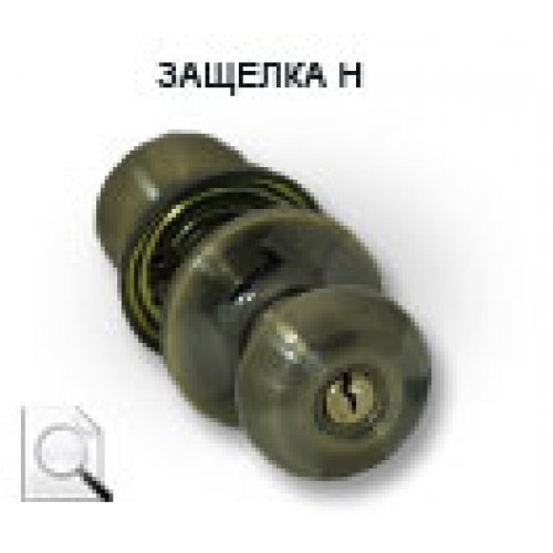 Защелка Нора-М Н-01-Э (стар.бронза) (ключ/фиксатор)