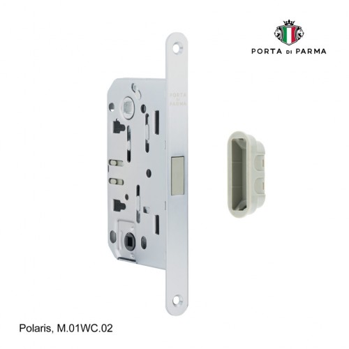 Защелка врезная магнитная под фиксатор PORTA DI PARMA Polaris Матовый хром M.01WC.02