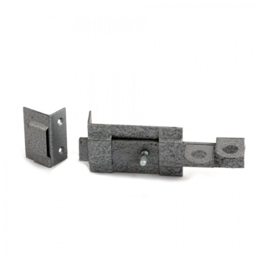 Засов накладной "Делга" (серый) с проушиной