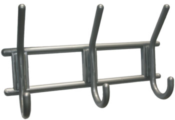 3-х крючковая вешалка снежно-белая, пласт. (25)