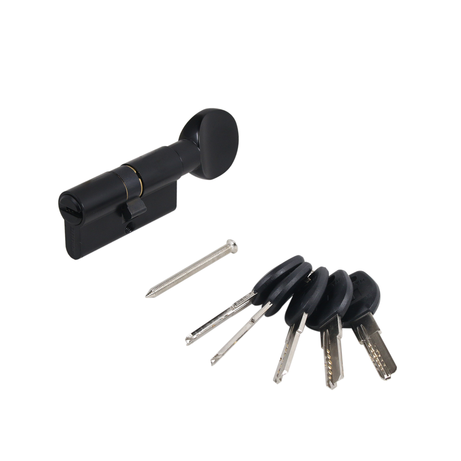 Цилиндровый механизм АЛЛЮР HD FG 60-5К BLACK черный перф.кл/верт (50,10)												