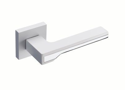 Дверная ручка Fantom "Адель" матовый белый/хром блестящий FM 100-50 MWH/CP 