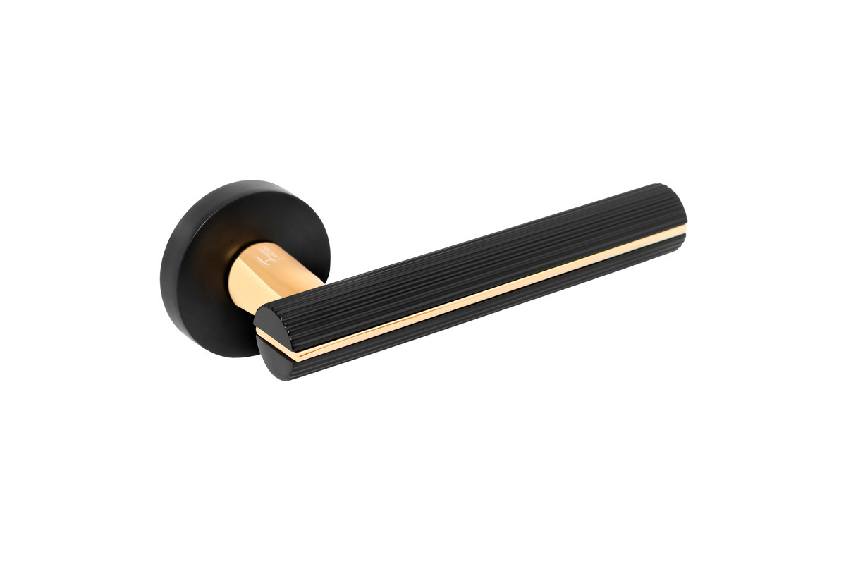 Дверная ручка Fantom "Грейс" мат.черный/золото блест.FM 116-30 MB/22Gold