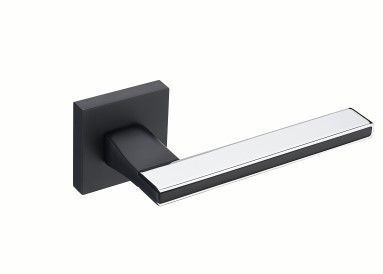 Дверная ручка Fantom "Ирма" матовый черный/хром блестящий FM 104-50 MB/CP 