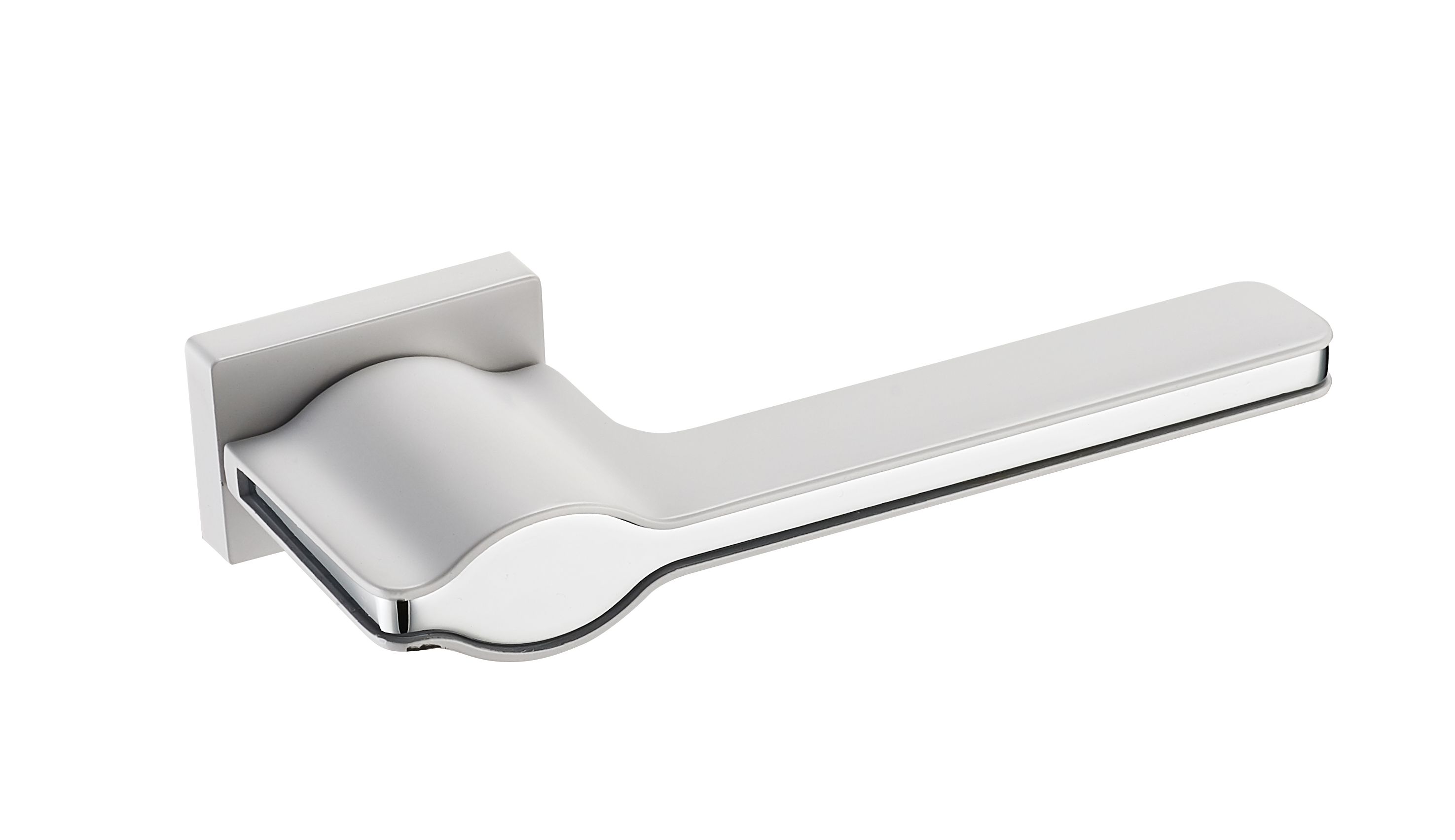 Дверная ручка Fantom "Патти" матовый белый/хром блестящий FM 109-60 MWH/CP 