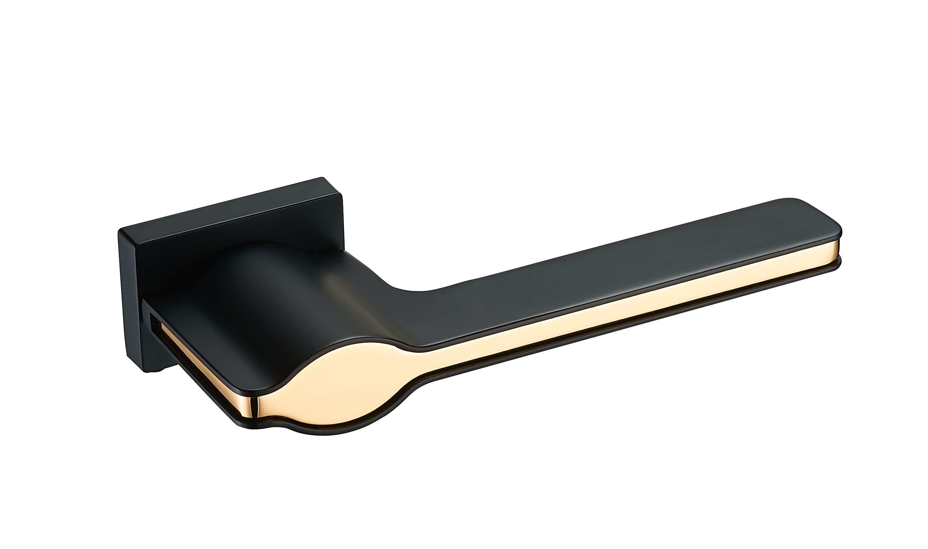 Дверная ручка Fantom "Патти" матовый черный/золото блестящее FM 109-60 MB/22Gold 