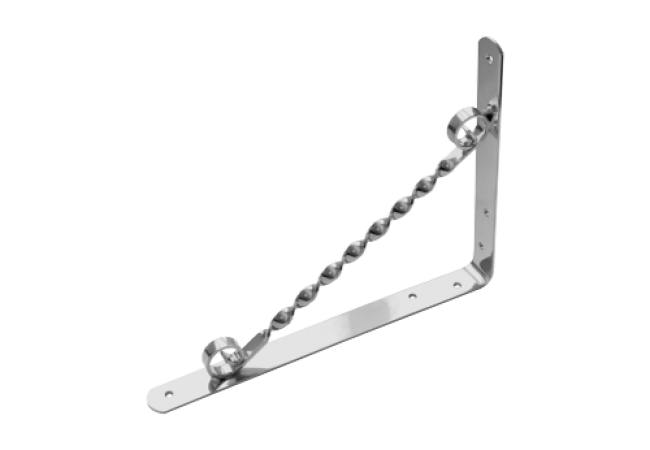 Кронштейн фигурный Домарт 300*225 (хром)