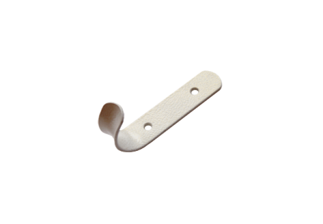 Крючок-вешалка 1-рож Домарт (белый антик)