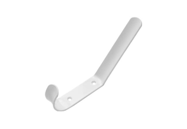 Крючок-вешалка 2-х рож Домарт (белый)