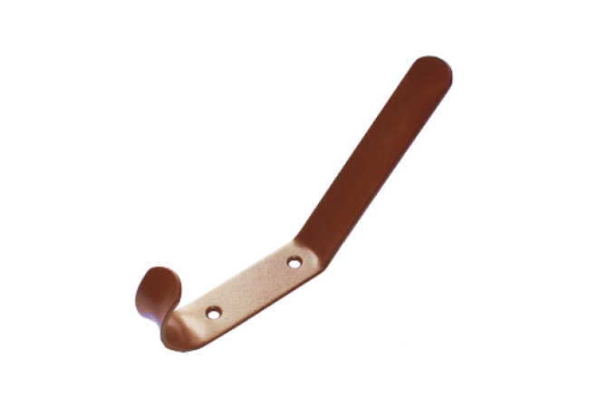 Крючок-вешалка 2-х рож Домарт (коричневый металлик)